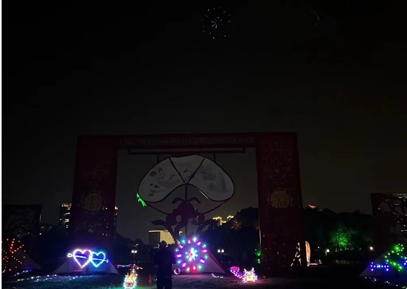 “迎新放鹞启新程 踔厉奋发向未来”夜光风筝展演活动在南国风筝竞技场举办